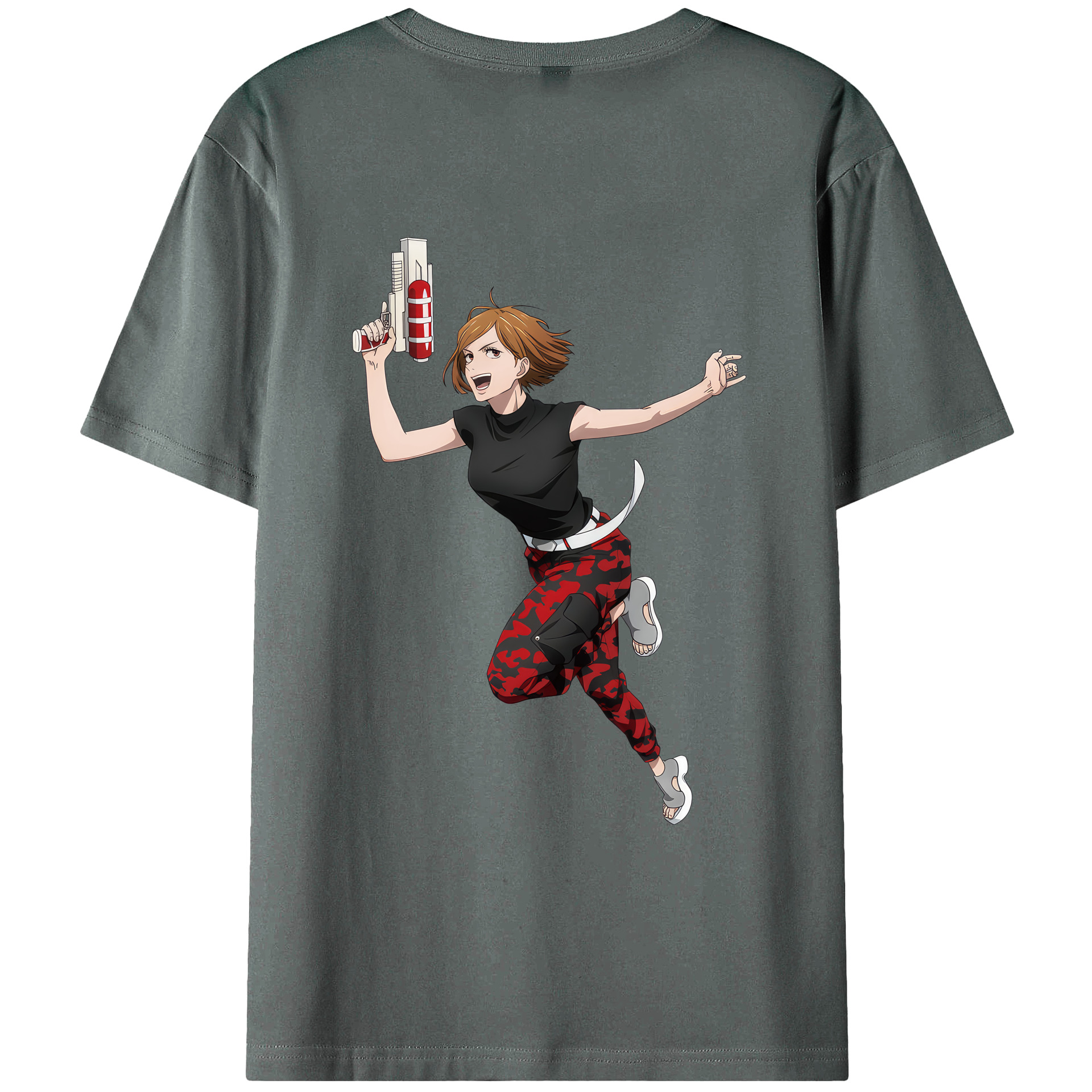 （画像用） 呪術廻戦 Jujutsu Kaisen 綿100％ メンズ半袖Tシャツ（バックプリント） 通気性